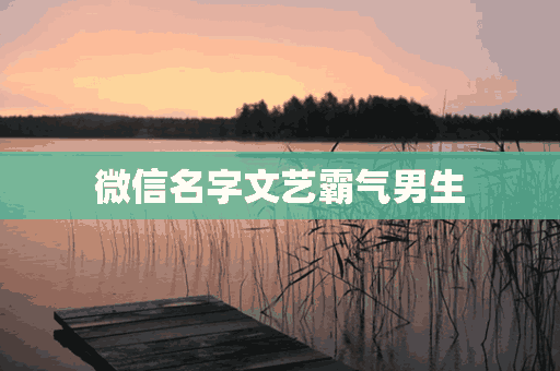 微信名字文艺霸气男生(微信名字文艺霸气男生四个字)